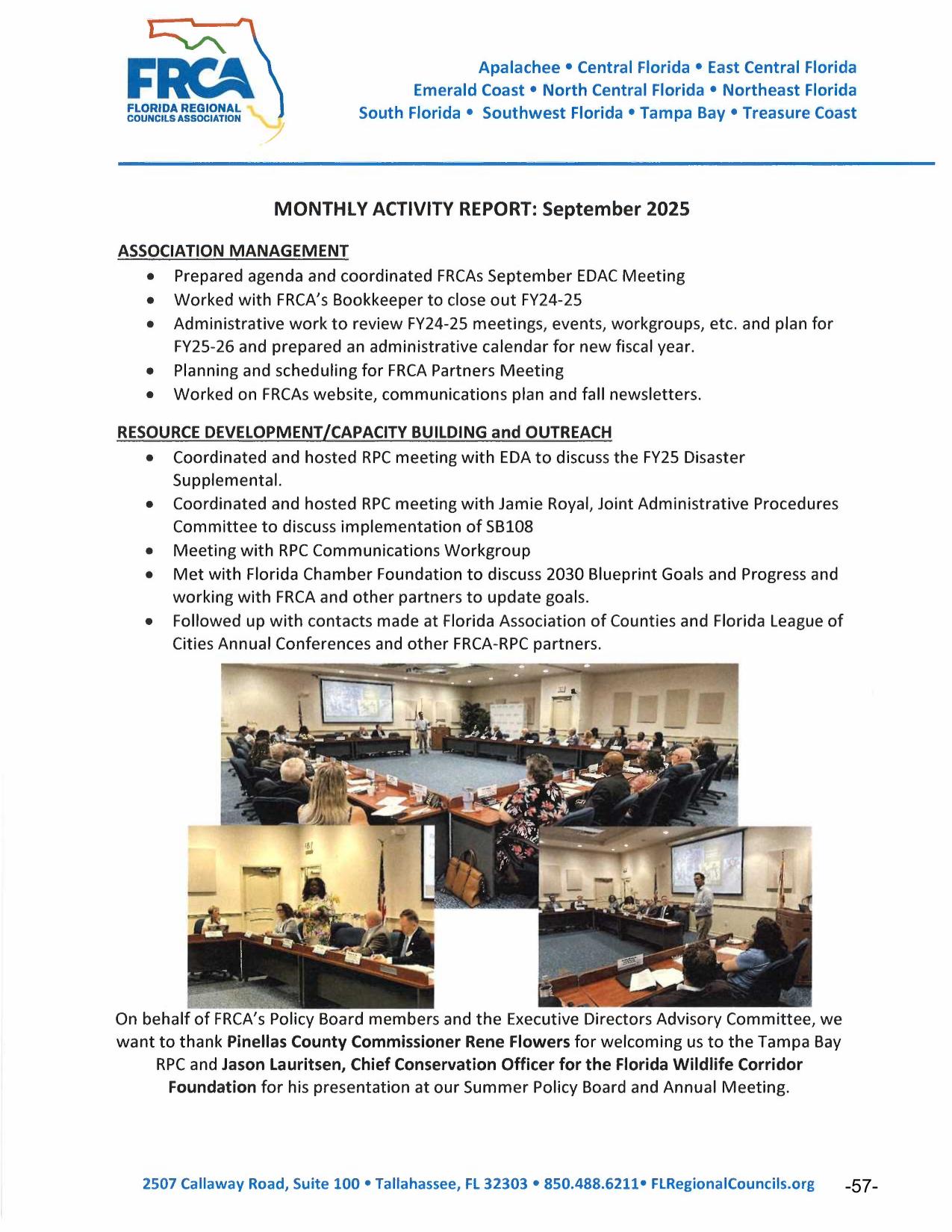 MONTHLY ACTIVITY REPORT: September 2025