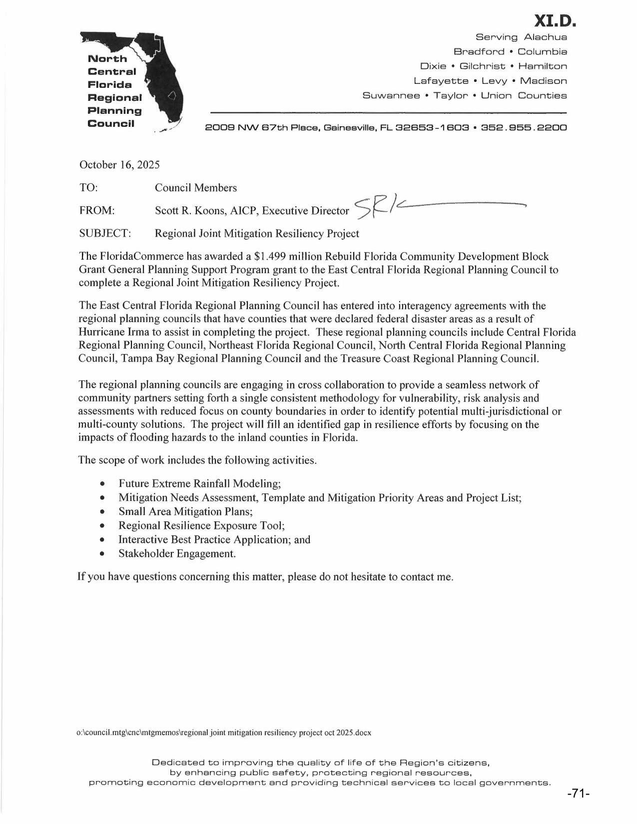 Regional Joint Mitigation Resiliency Project
