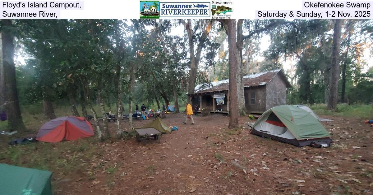 Floyd's Island Campout, Okefenokee Swamp, Suwannee River, Saturday & Sunday, 1-2 Nov. 2025