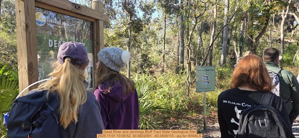 [Dead River and Jennings Bluff Tract State Geological Site, 2025:11:01 10:09:52, 30.5822091, -83.0509110 --jsq for WWALS]