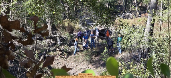 Resting hikers, 2025:11:01 11:04:05, 30.5831046, -83.0521567 --jsq for WWALS