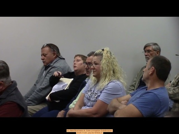 VI. New Business A. Cole Livingston Subdivision