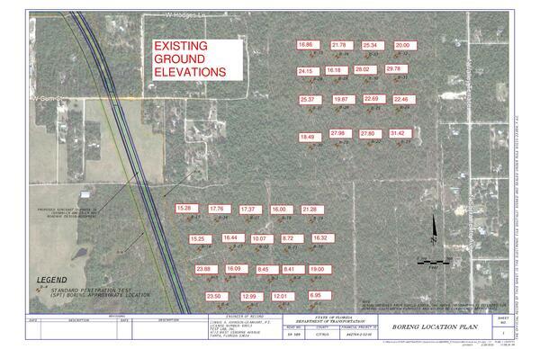 Map: Existing Ground Elevations