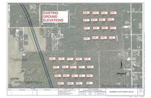 [Map: Existing Ground Elevations]