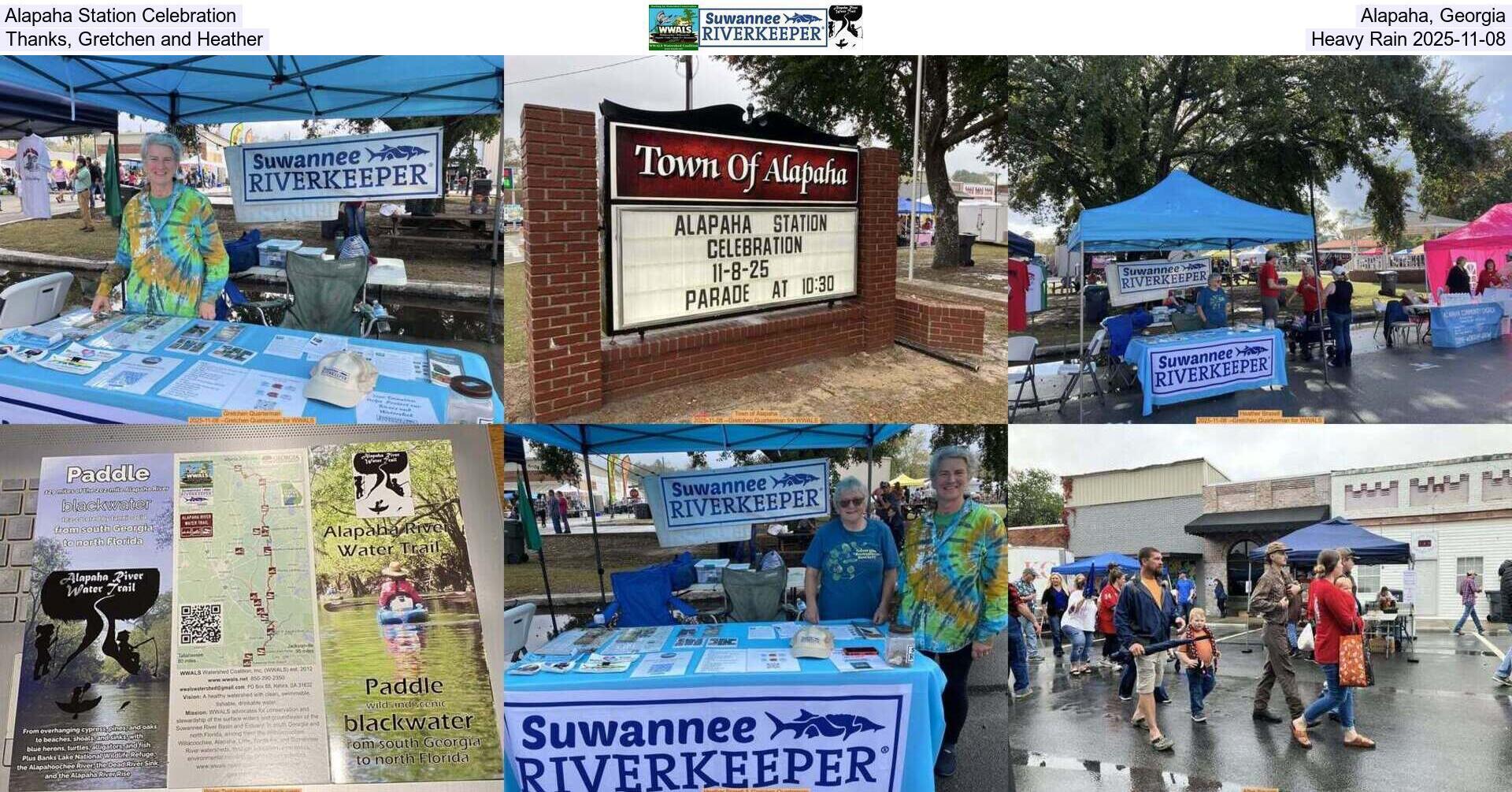[Alapaha Station Celebration, Alapaha, Georgia, Thanks, Gretchen and Heather, Heavy Rain 2025-11-08]