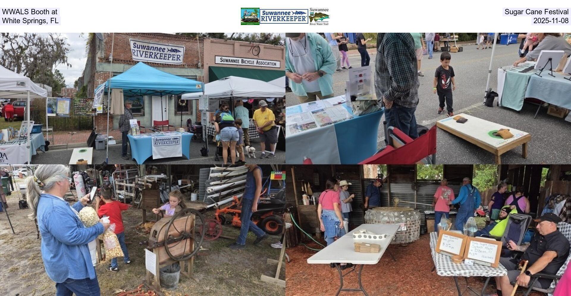 WWALS Booth at Sugar Cane Festival, White Springs, FL, 2025-11-08