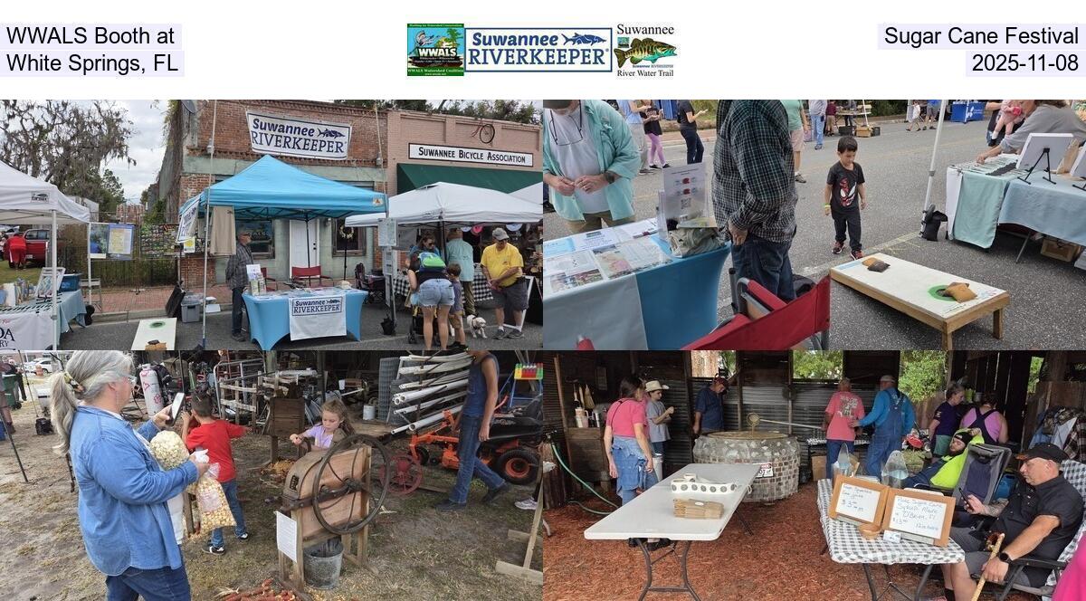 WWALS Booth at Sugar Cane Festival, White Springs, FL, 2025-11-08