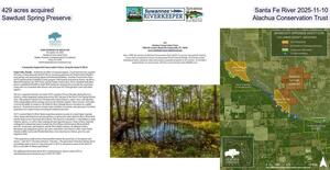 [429 acres acquired, Santa Fe River 2025-11-10, Sawdust Spring Preserve, Alachua Conservation Trust]