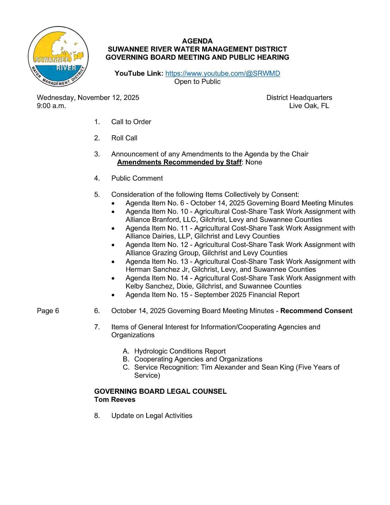 Agenda