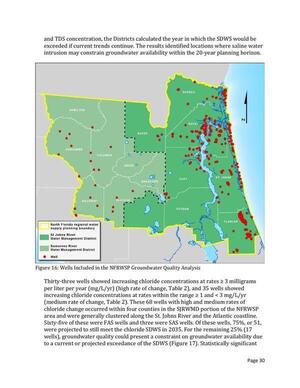 [Figure 16: Wells Included in the NFRWSP Groundwater Quality Analysis]