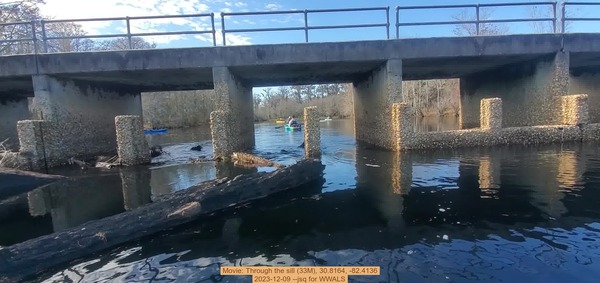 [Movie: Through the sill (33M), 30.8164, -82.4136, 2023-12-09 --jsq for WWALS]