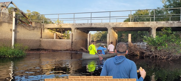 [Suwannee River Gates, Okefenokee Swamp, 2025-09-26 thru 2025-09-28, Florida Men Canoe Entire 240-Mile Suwannee River in 48 Hours]