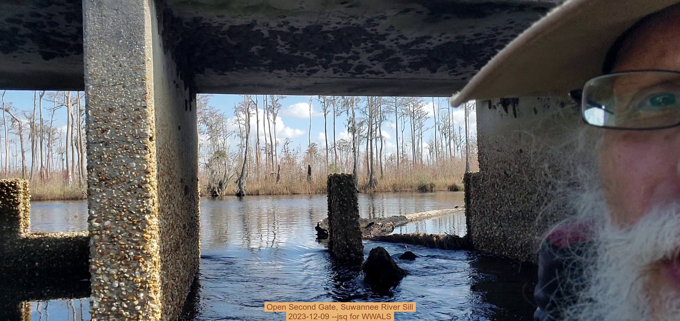 Open Second Gate, Suwannee River Sill, 2023-12-09 --jsq for WWALS