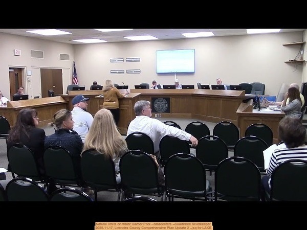 [Natural limits on water: Barber Pool - datacenters --Suwannee Riverkeeper, 2025-11-17, Lowndes County Comprehensive Plan Update 2 --jsq for LAKE]