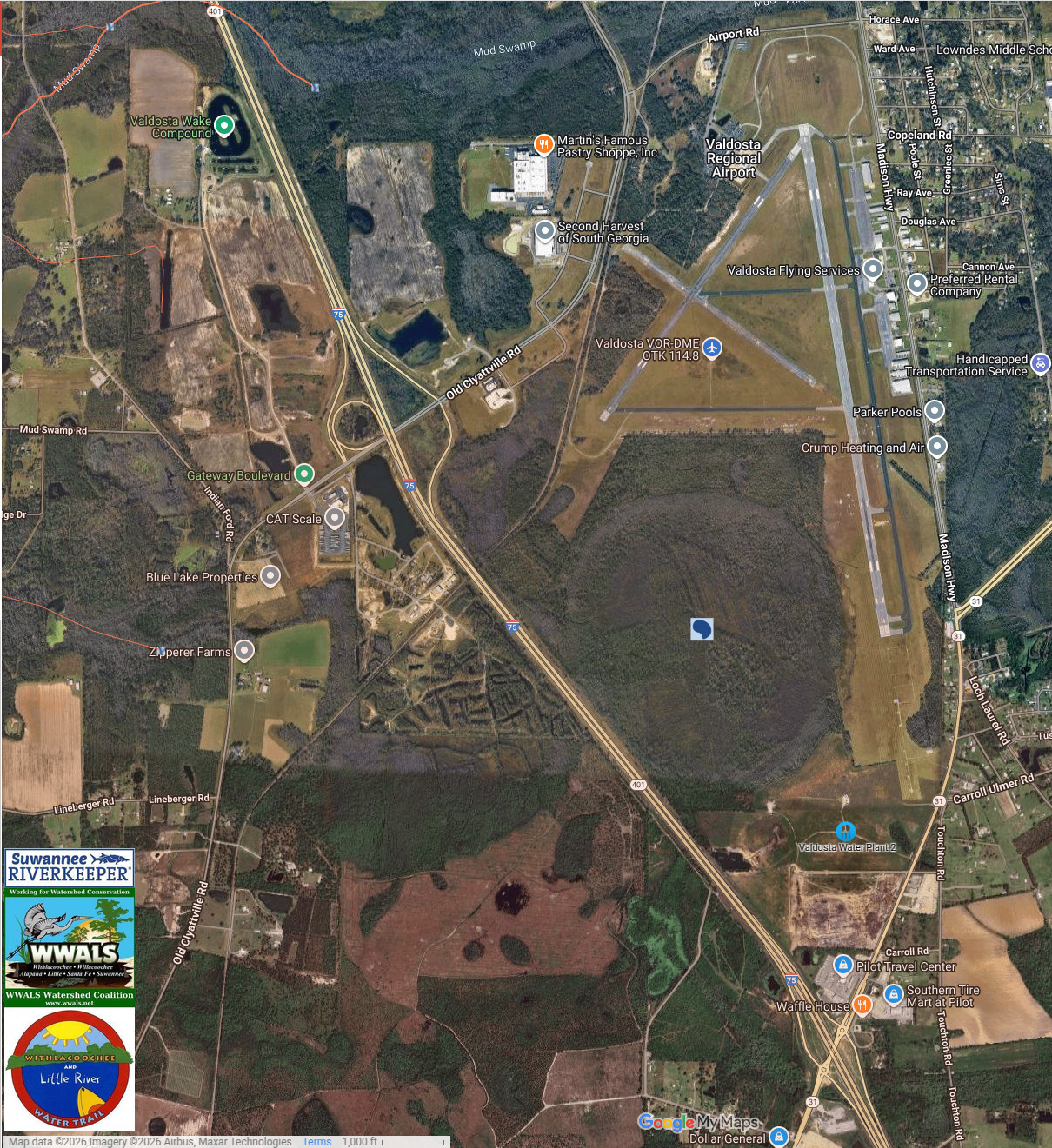 Map: I-75 Exit 13, Old Clyattville Road, 2026-01-16 --WLRWT