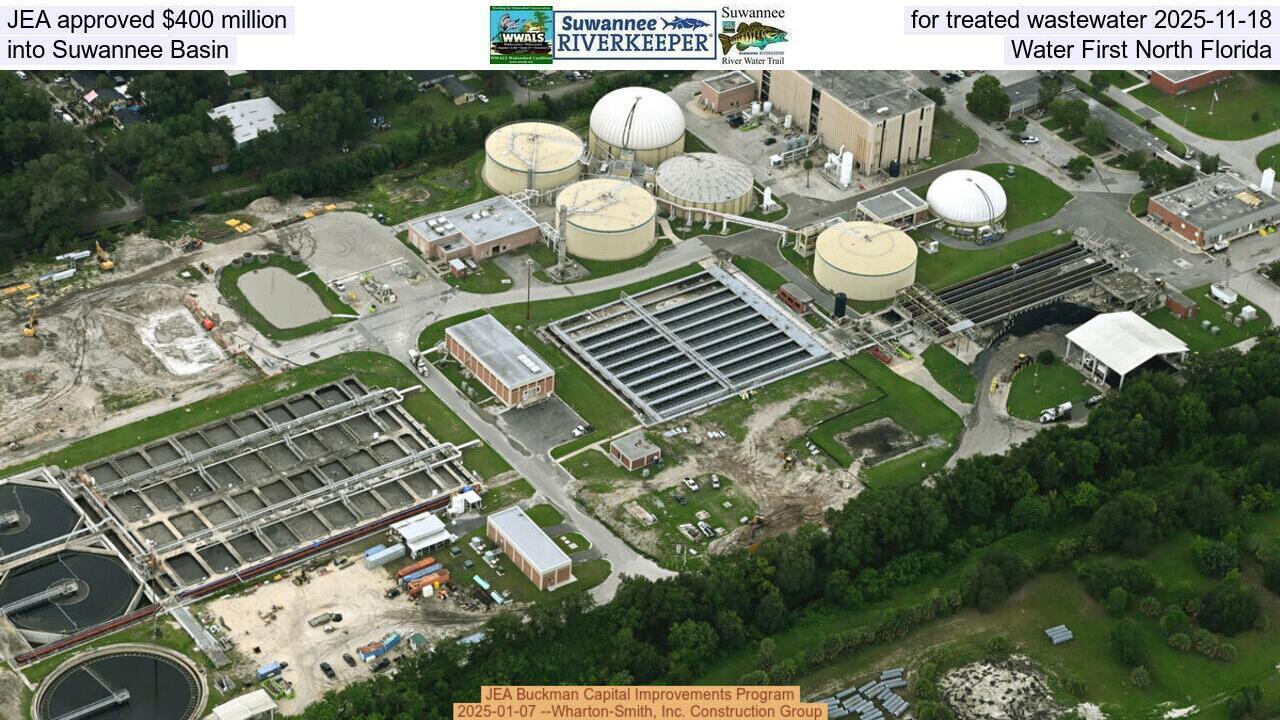 JEA approved $400 million for treated wastewater 2025-11-18 into Suwannee Basin, Water First North Florida