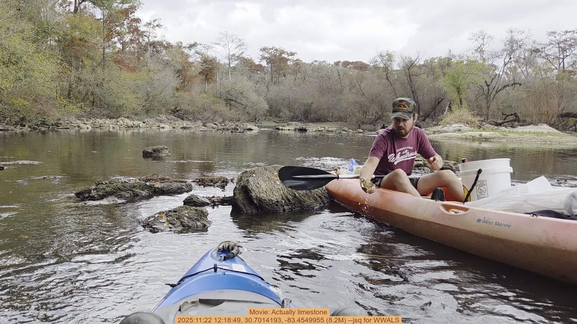 Movie: Actually limestone, 2025:11:22 12:18:49, 30.7014193, -83.4549955 (8.2M) --jsq for WWALS