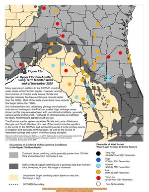 [Figure 12a: Upper Floridan Aquifer Long Term Monitor Wells, end of November 2025, 2025-11-30 --SRWMD Hydro Conditions Report]