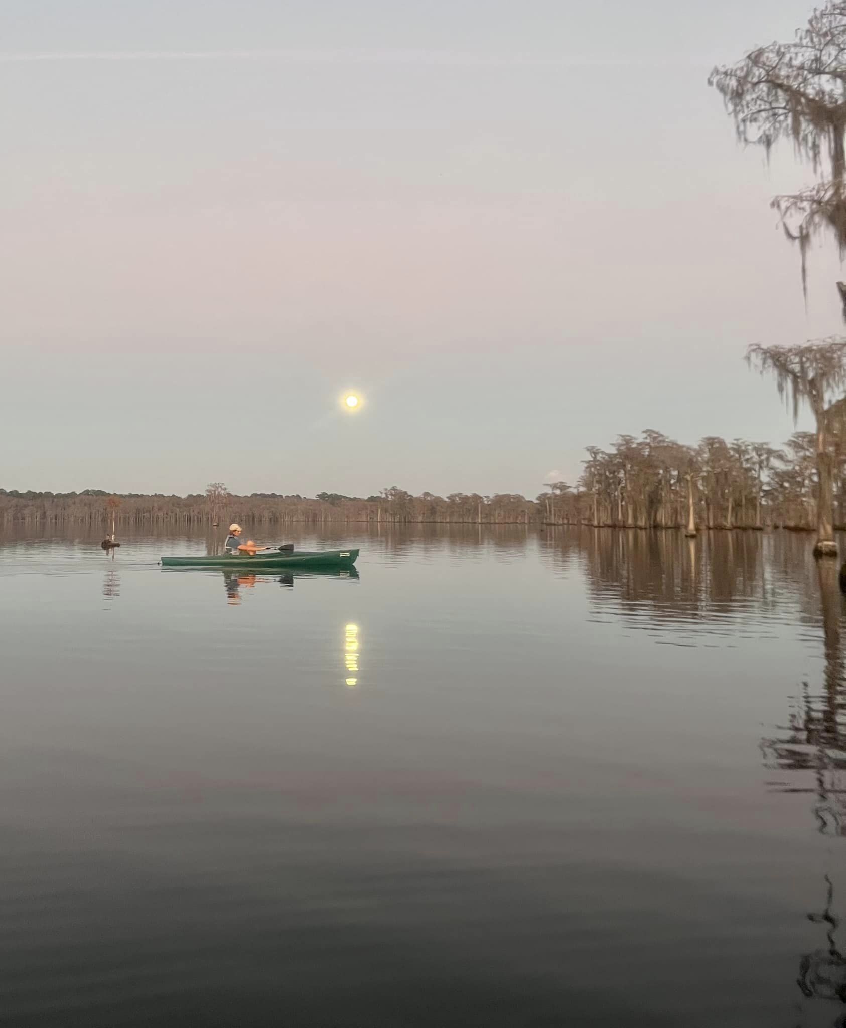 Boats and the Full Cold Moon, Banks Lake, 2022-12-07 --Kimberly Godden Tanner