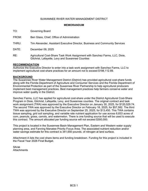 [This project is located in the Suwannee Basin Management Plan, Eastern and Western water supply]