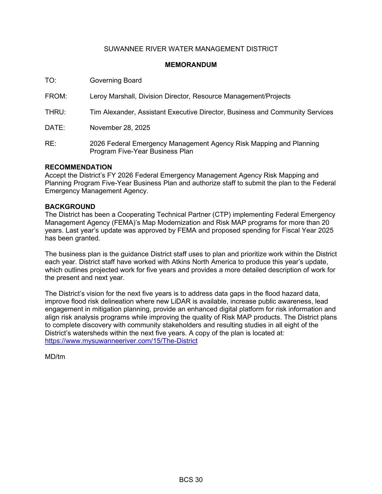 SRWMD has been FEMA map partner for more than 20 years.