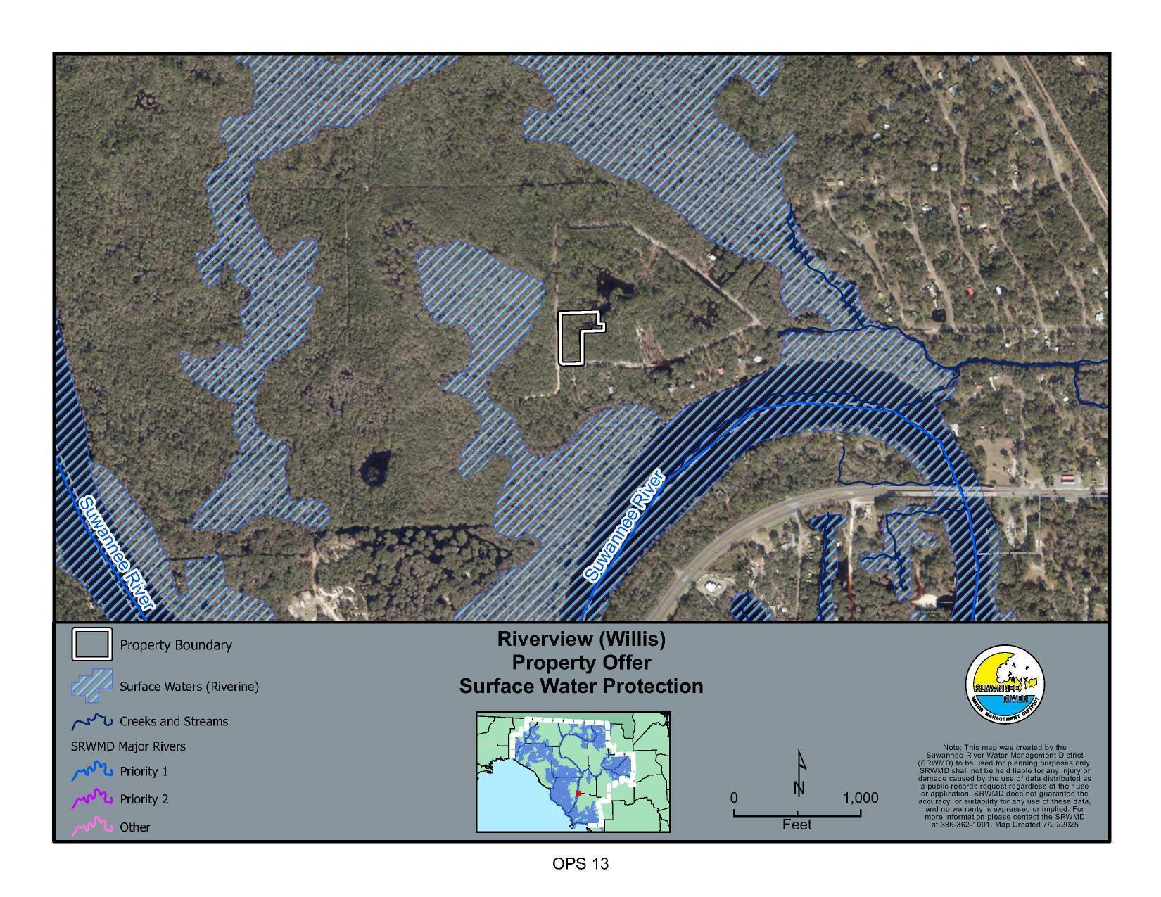 Map: Riverview (Willis) Property Offer Surface Water Protection