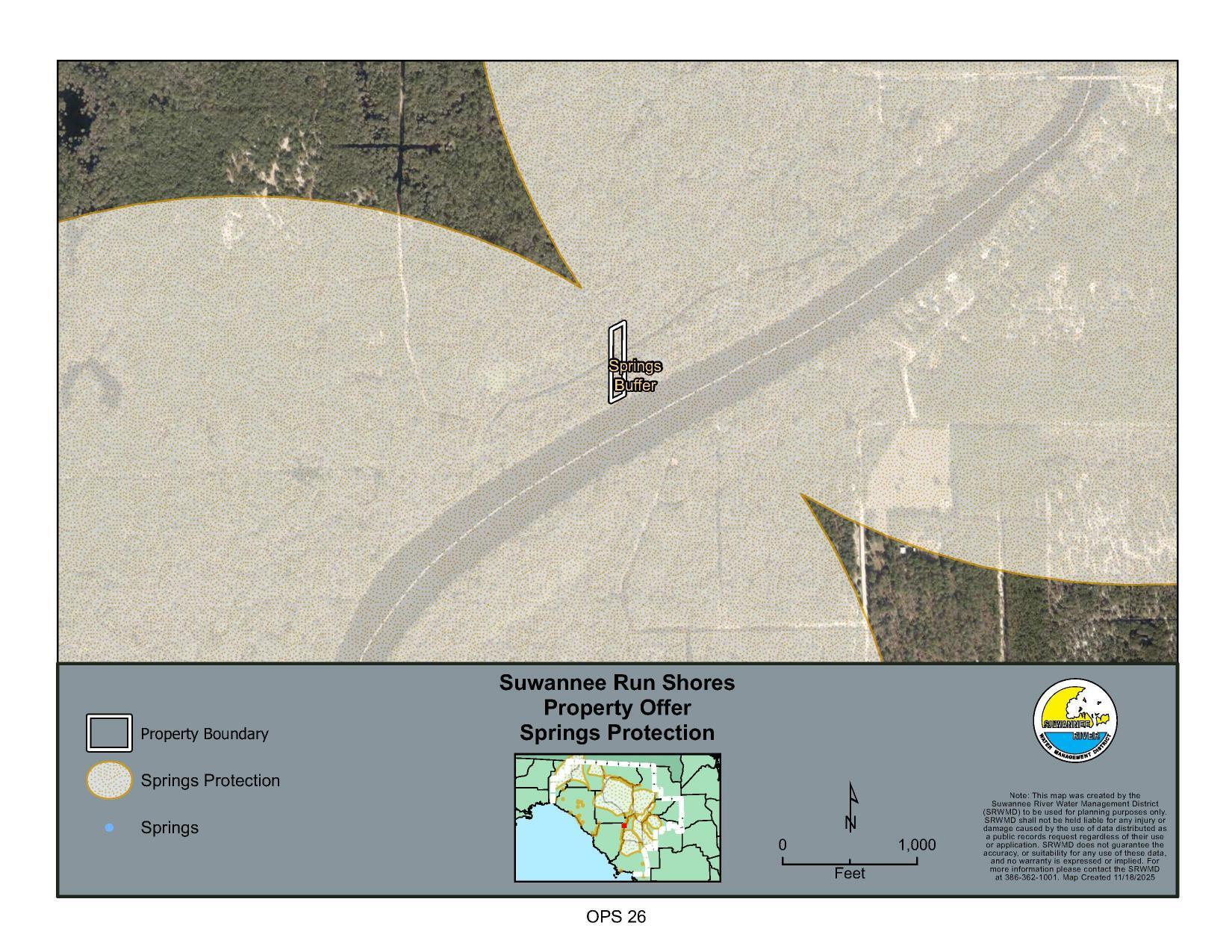 Map: Suwannee Run Shores Springs Protection