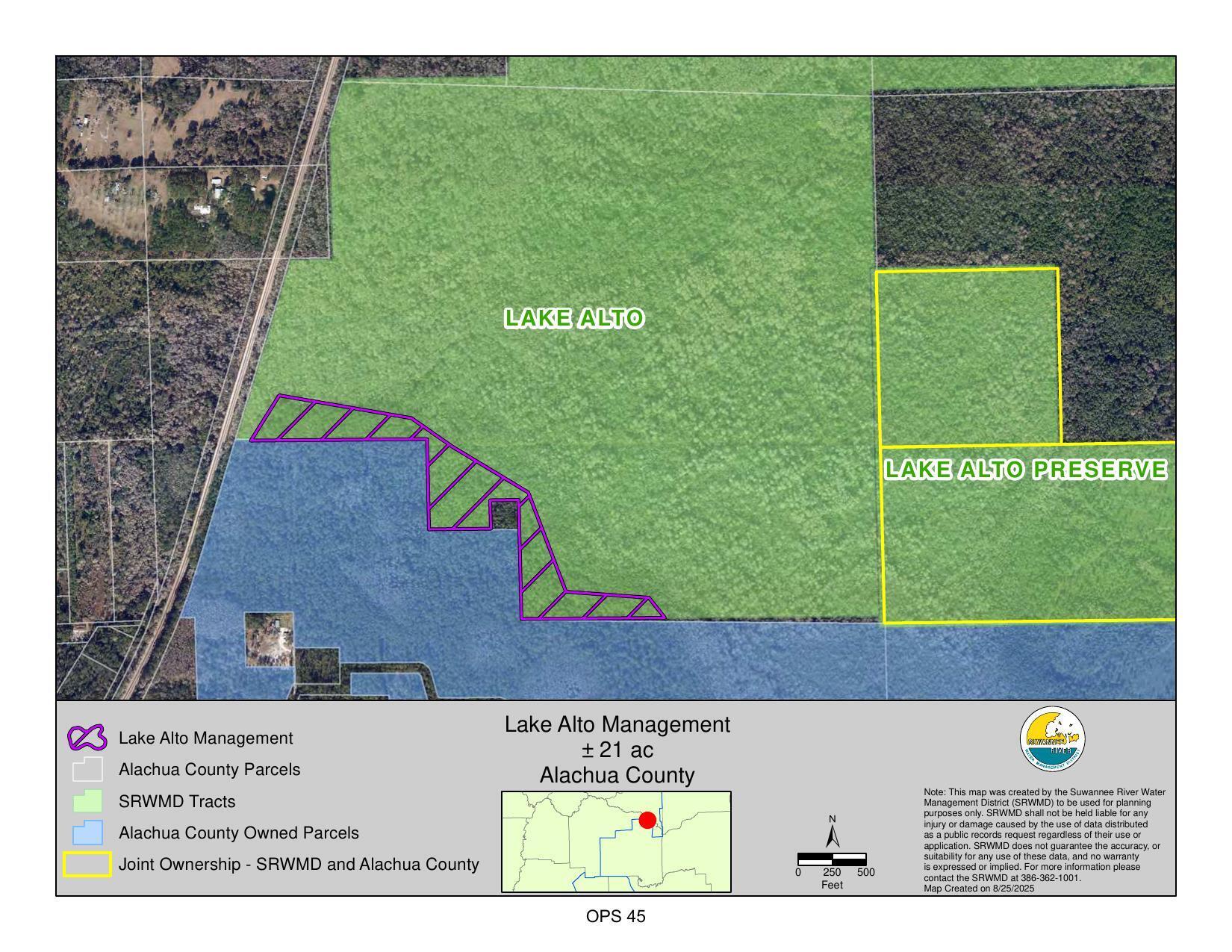 Map: Lake Alto Management +/- 21 ac, Alachua County