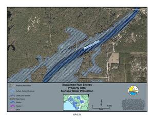 [Map: Suwannee Run Shores Surface Water Protection]