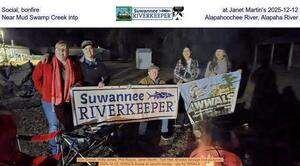[Social, bonfire, at Janet Martin's 2025-12-12, Near Mud Swamp Creek intp, Alapahoochee River, Alapaha River]