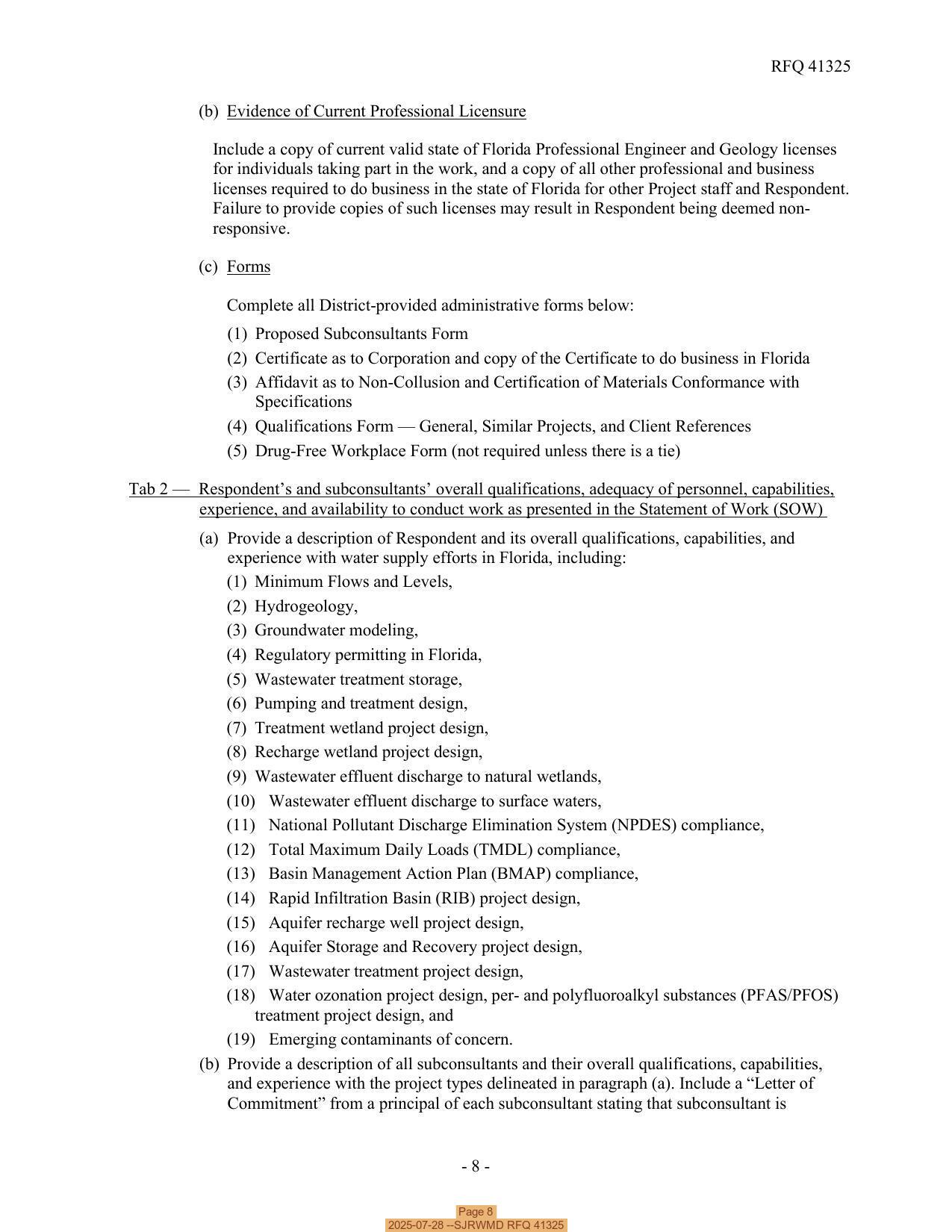 Page 8, 2025-07-28 --SJRWMD RFQ 41325