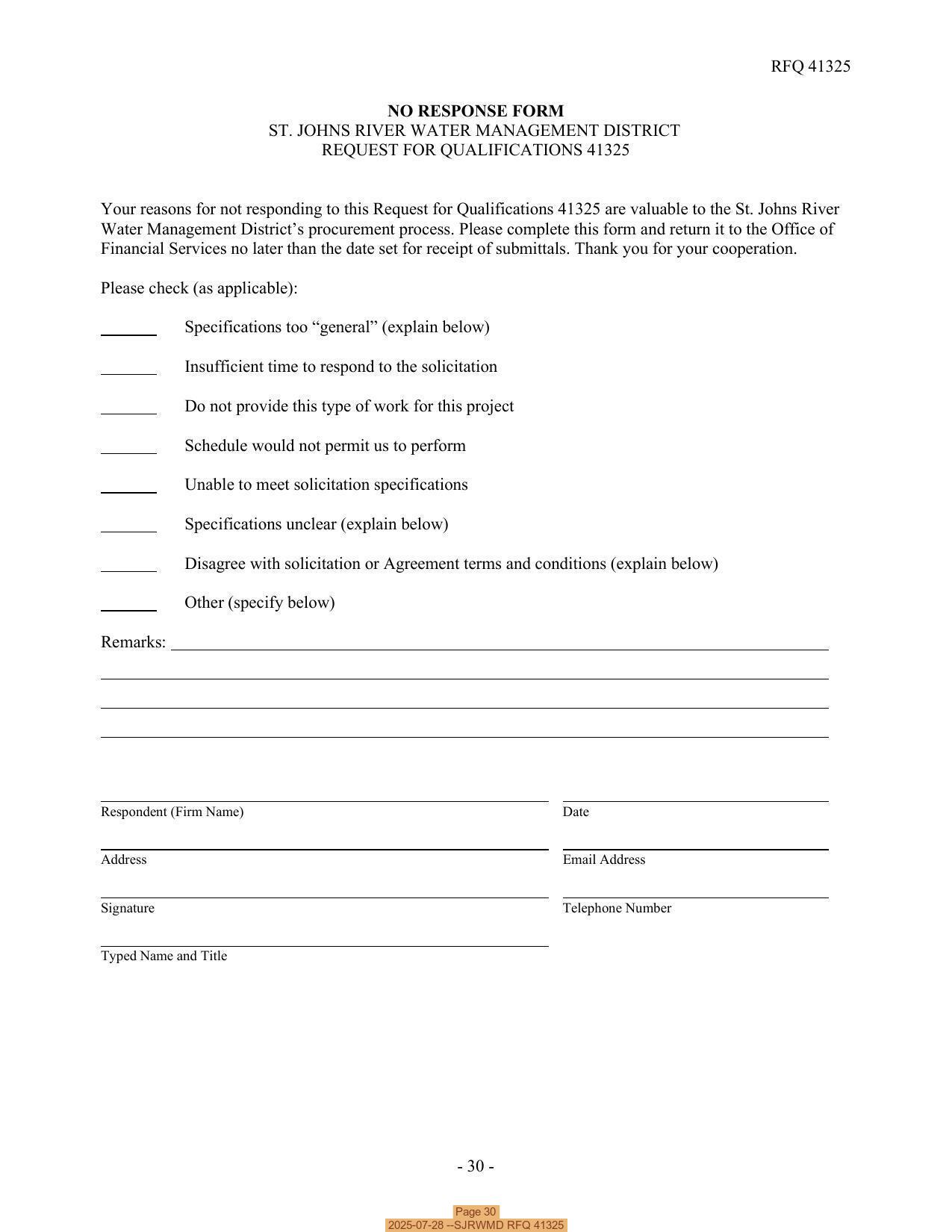 Page 30, 2025-07-28 --SJRWMD RFQ 41325