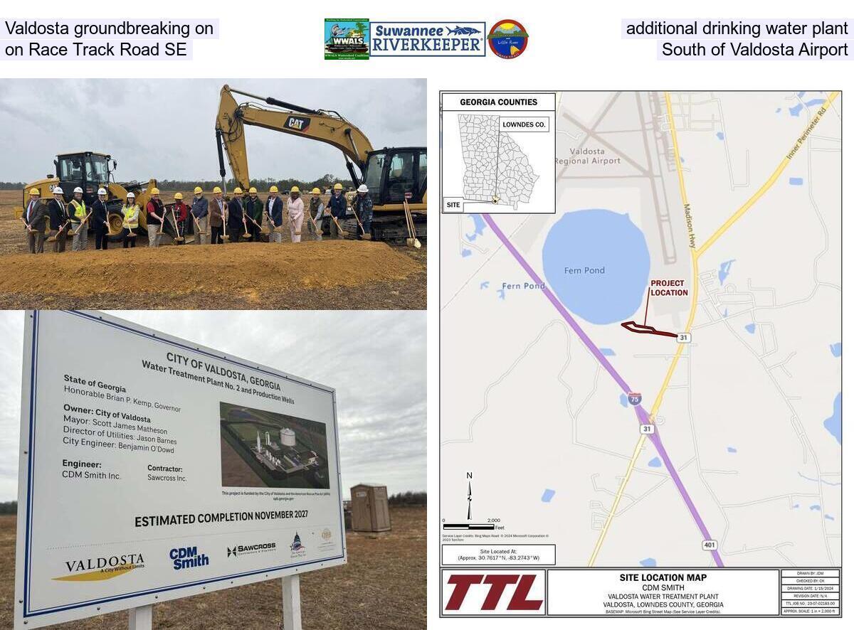 [Valdosta groundbreaking on additional drinking water plant, on Race Track Road SE, South of Valdosta Airport]
