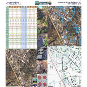 [Hightower Creek dirty upstream at Norman Drive 2026-01-01, And Withlacoochee River at GA 133 2025-12-31]