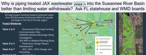 [Why is piping treated JAX wastewater into the Suwannee River Basin, better than limiting water withdrawals? Ask FL statehouse and WMD boards]