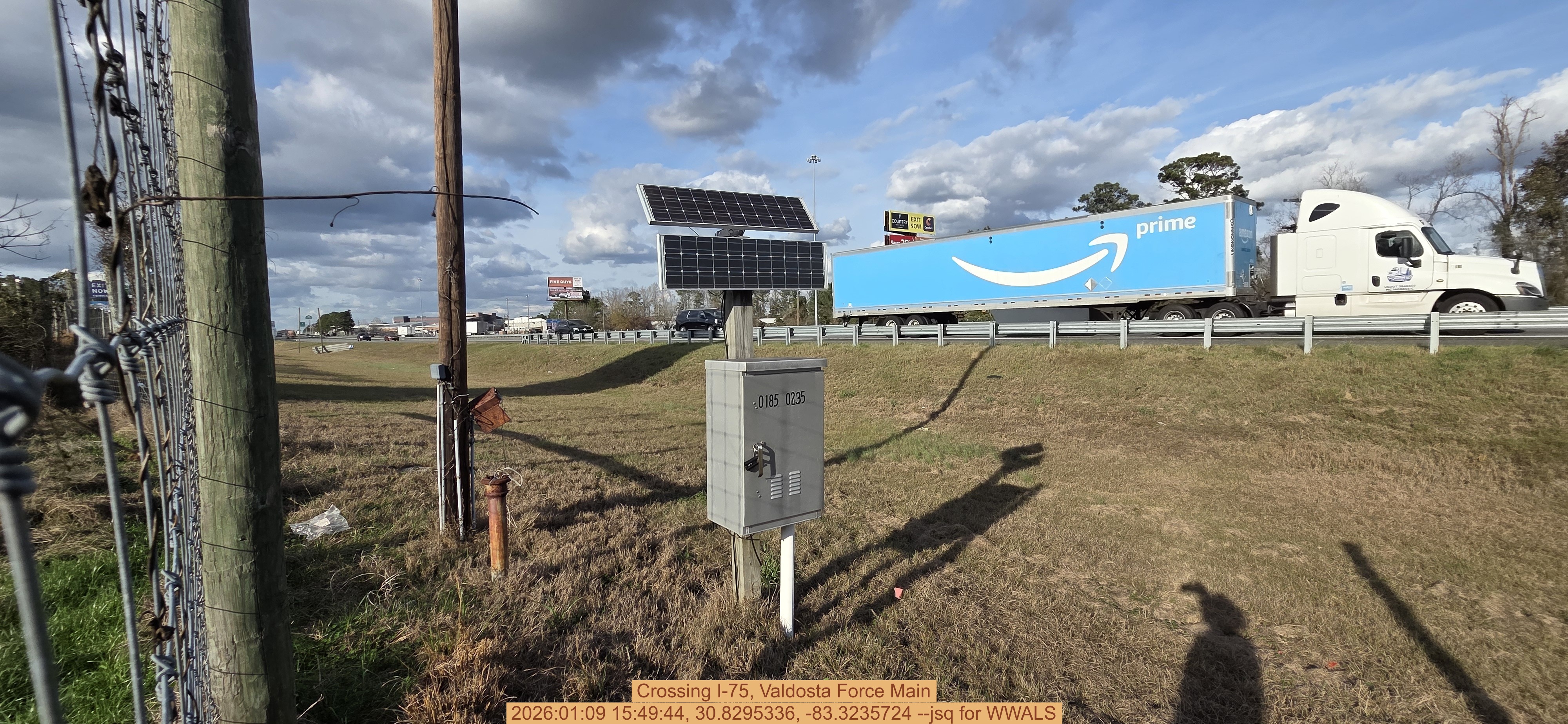 Crossing I-75, Valdosta Force Main, 2026:01:09 15:49:44, 30.8295336, -83.3235724 --jsq for WWALS
