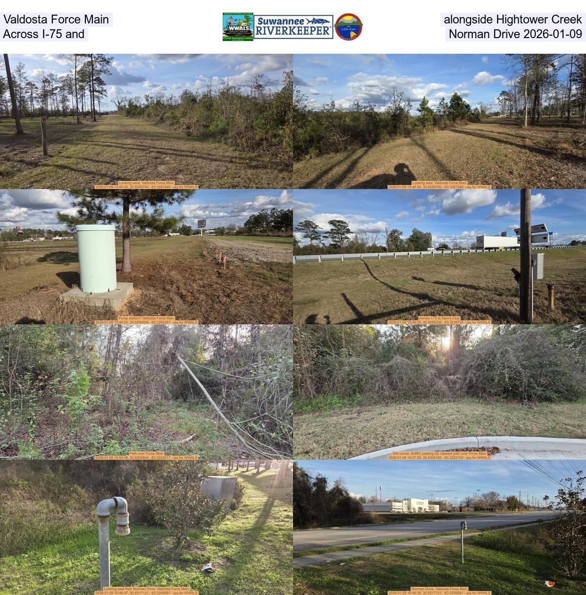 [Valdosta Force Main alongside Hightower Creek, Across I-75 and Norman Drive 2026-01-09]