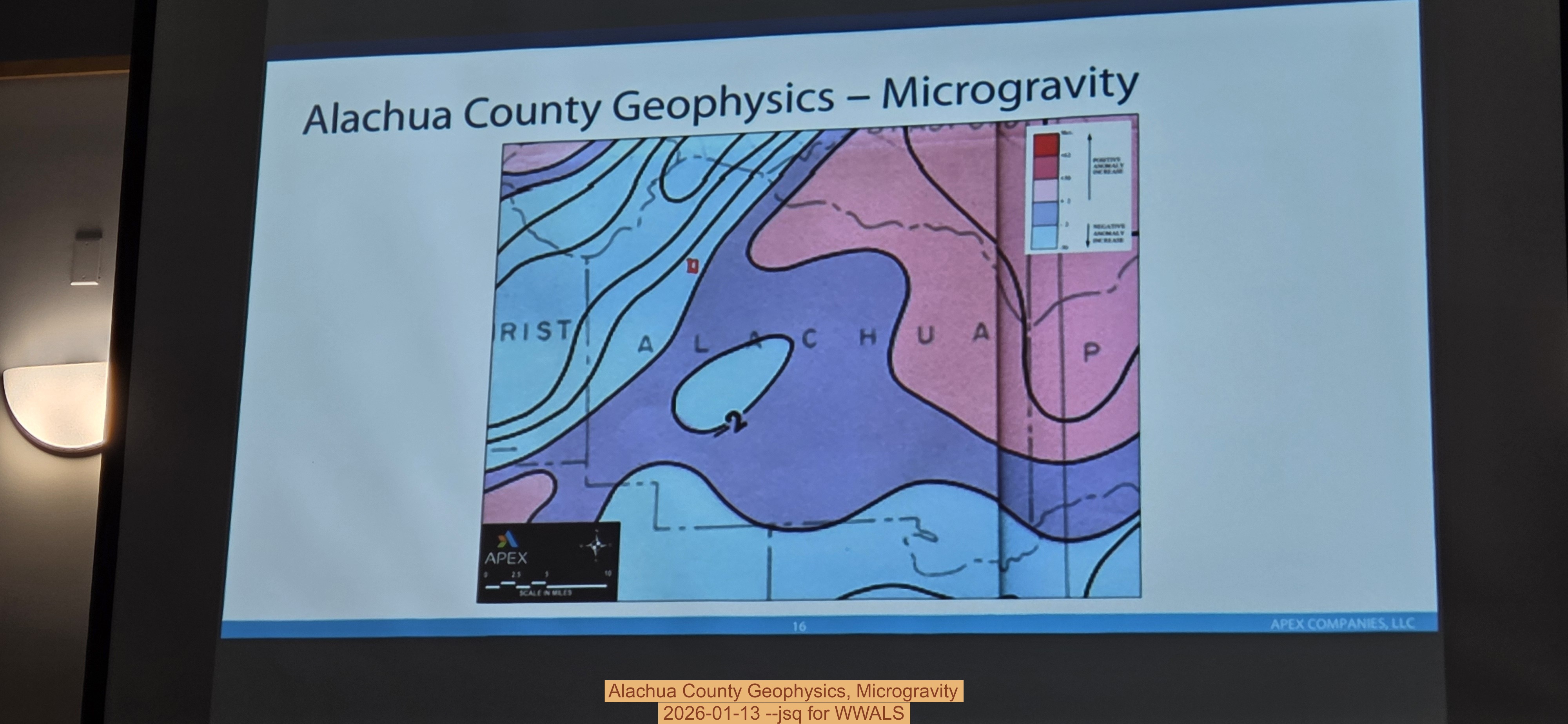 Alachua County Geophysics, Microgravity, 2026-01-13 --jsq for WWALS