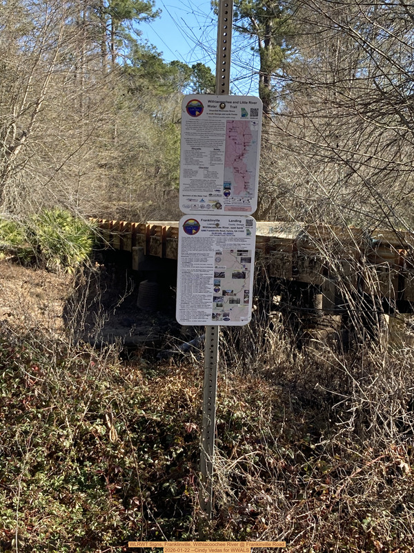 WLRWT Signs, Franklinville, Withlacoochee River @ Frankinville Road 2026-01-22 --Cindy Vedas for WWALS