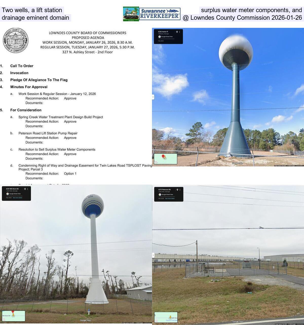 [Two wells, a lift station, surplus water meter components, and drainage eminent domain @ Lowndes County Commission 2026-01-26]