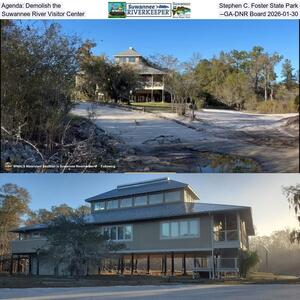 [Agenda: Demolish the Stephen C. Foster State Park Suwannee River Visitor Center --GA-DNR Board 2026-01-30]