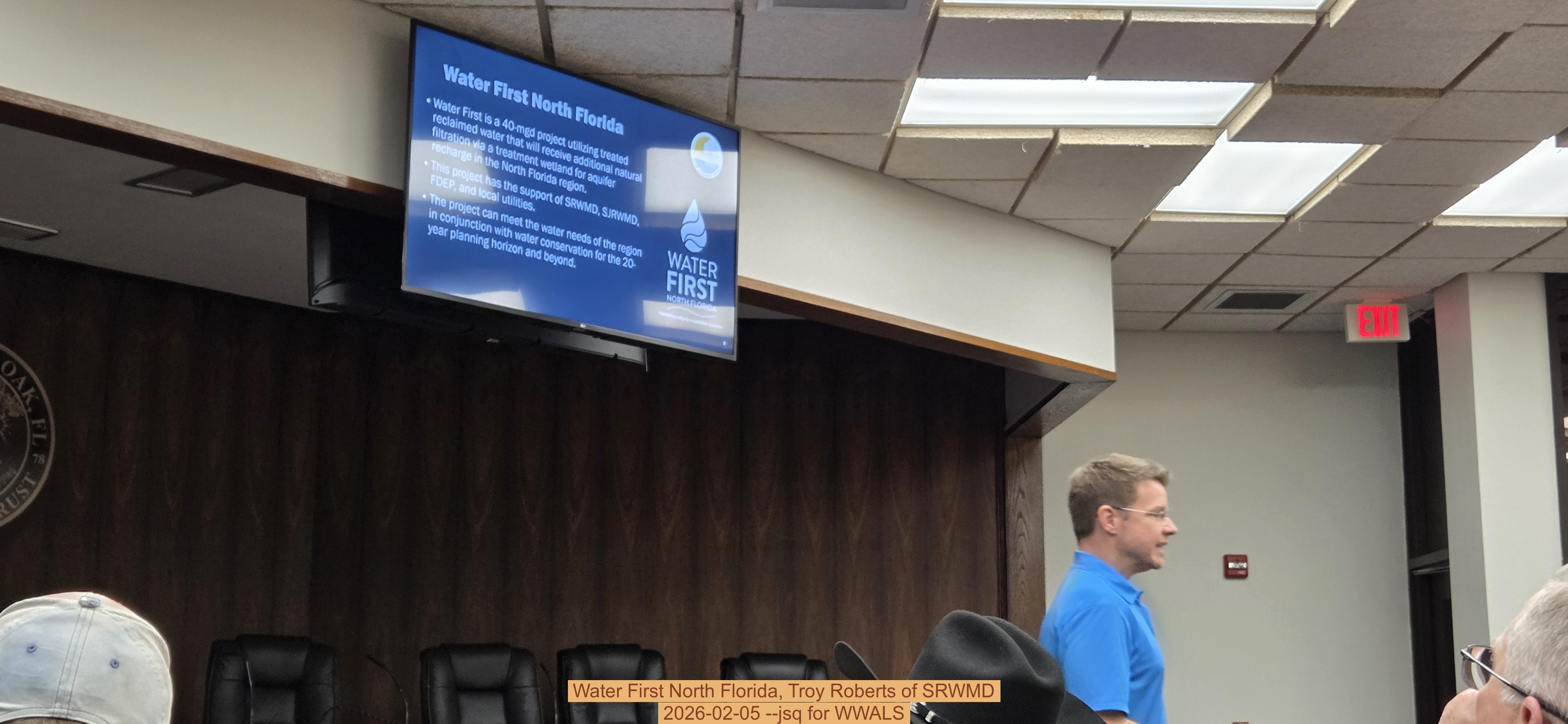 Water First North Florida, Troy Roberts of SRWMD, 2026-02-05 --jsq for WWALS