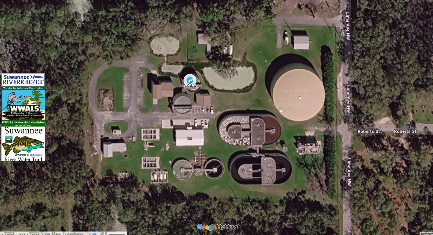 Map: Live Oak, FL WTP, 2026-02-06 --SRWT