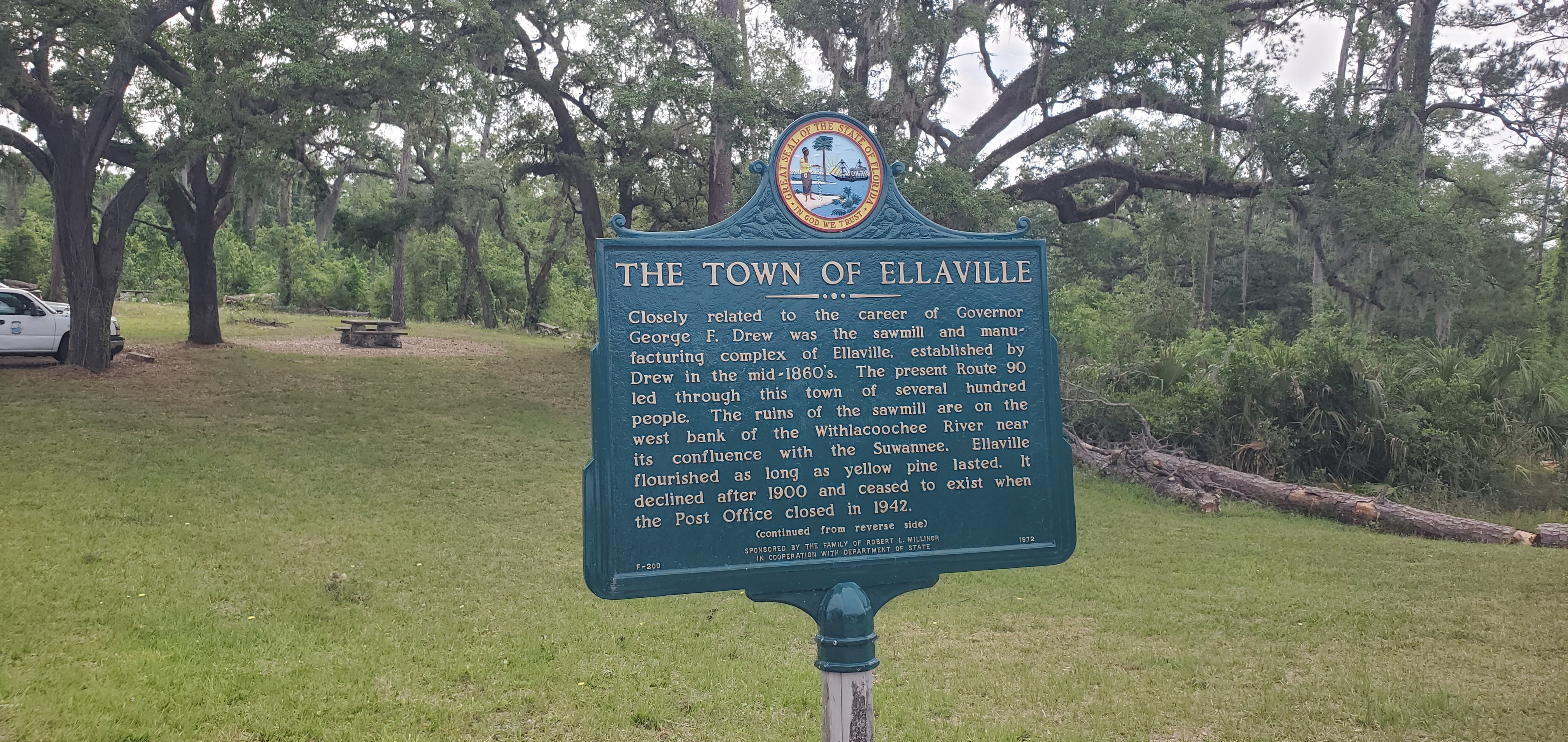 Sign, The Town of Ellaville, 2025:04:22 09:57:52, 30.3866911, -83.1752520