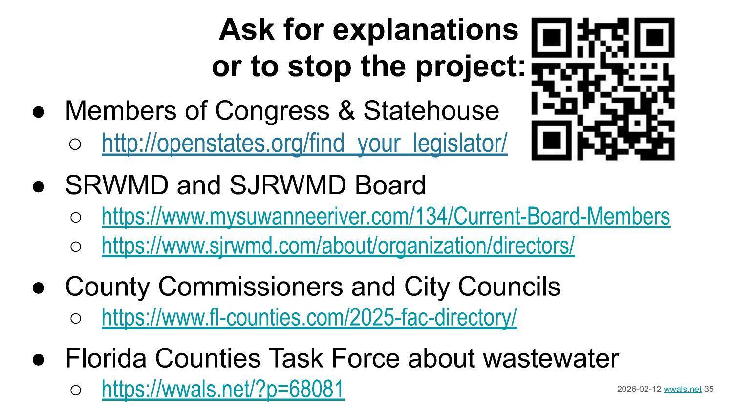 Ask for explanations or to stop the project