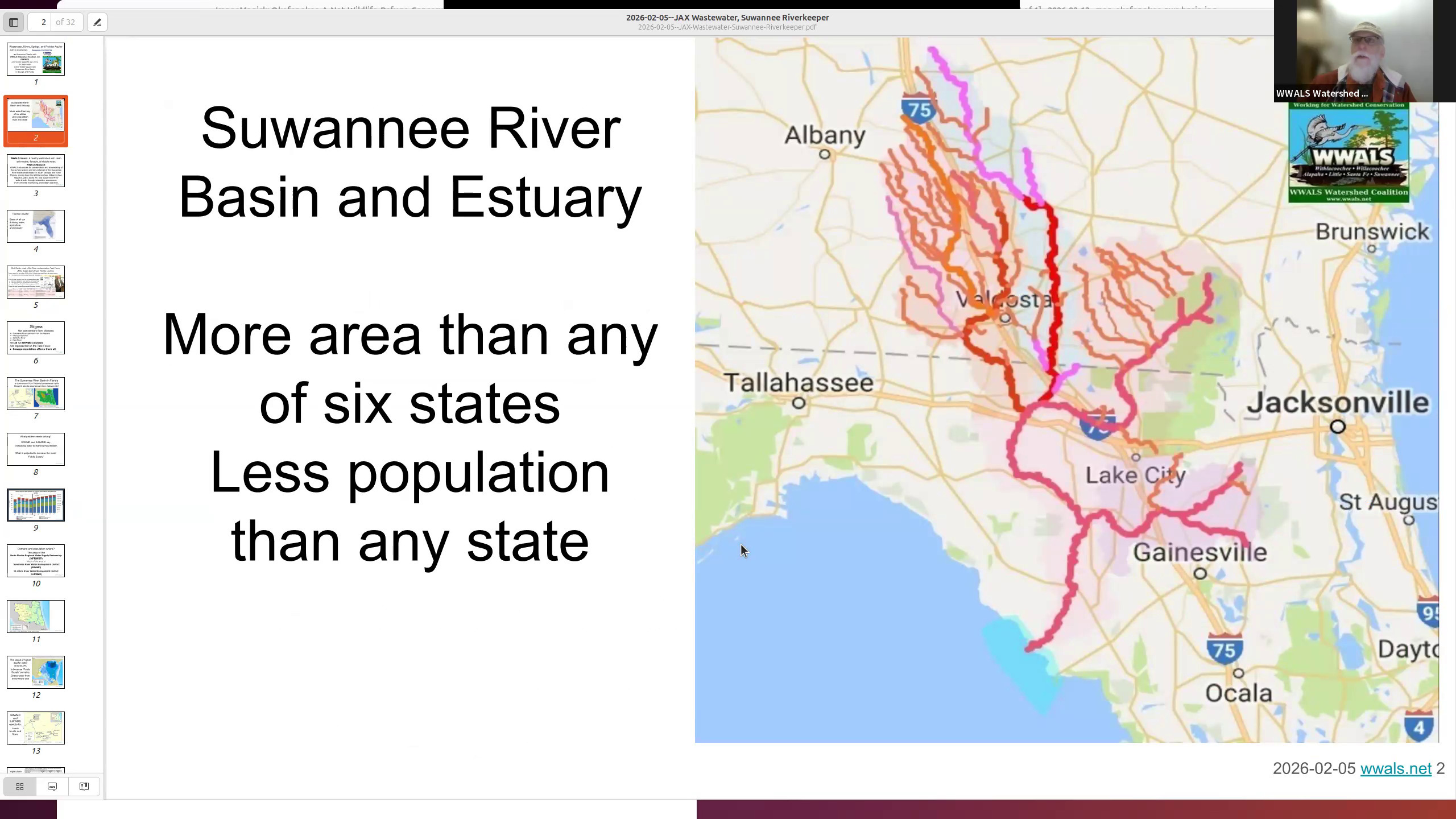 Suwannee River Basin and Estuary, 2026-02-12 --Sara Jones for WWALS