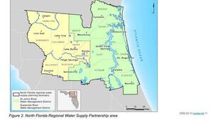 [North Florida regional water suppiy pianning boundary]