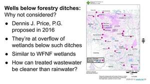 [Wells below forestry ditches: Why not considered?]