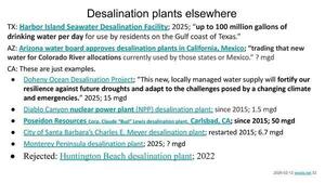 [Desalination plants elsewhere]