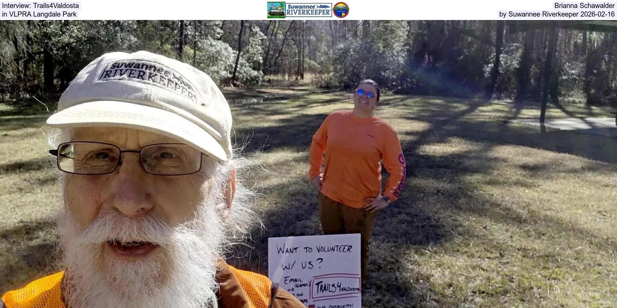 Interview: trails4valdosta, Brianna Schawalder, Langdale Park, 2026-02-16